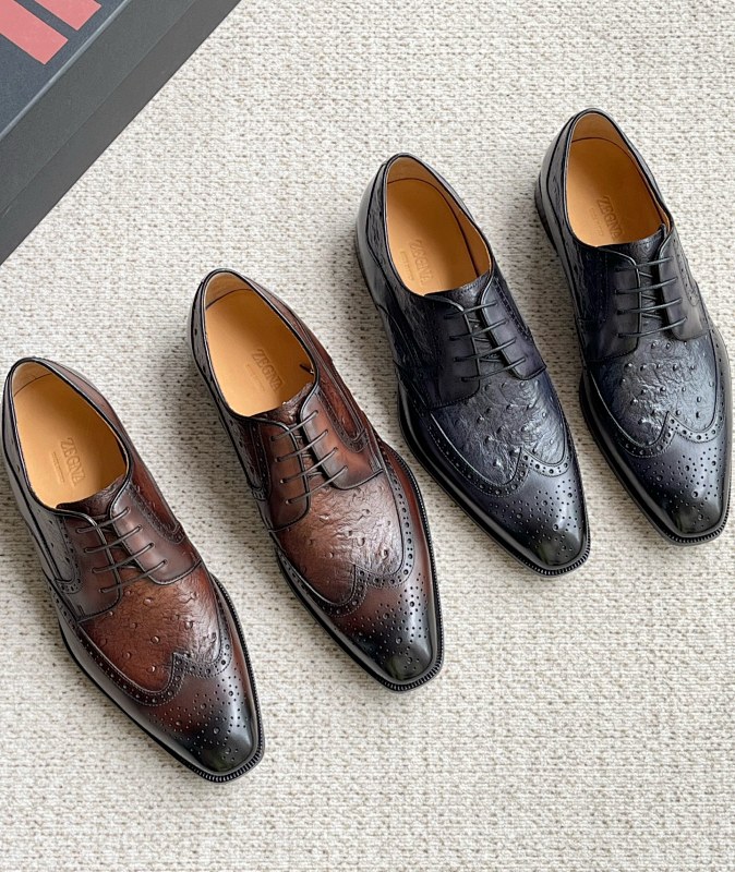 Zegna brogue business shoes