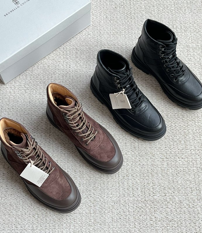 Brunello Cucinelli leather hiking boots