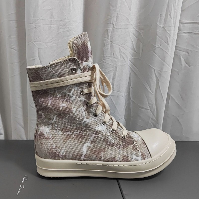 Rick Owens Marble Print Sneakers