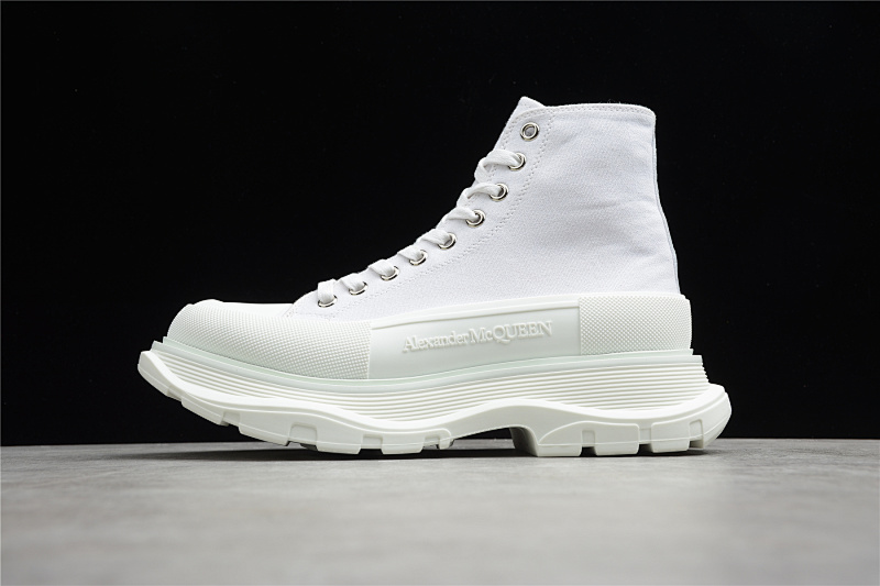 Alexander McQueen High-Top White Sneakers