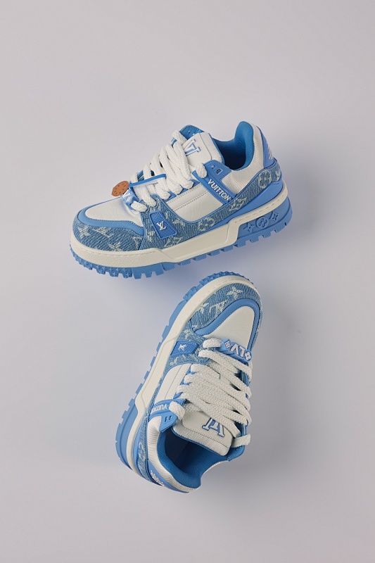 Louis Vuitton Blue Camo Sneakers