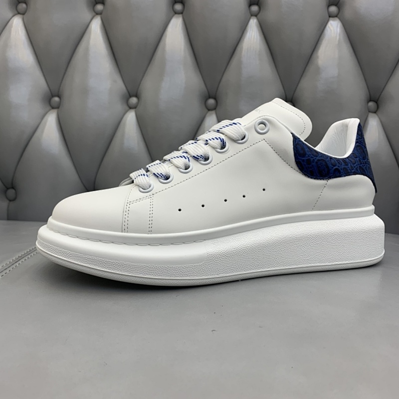 ALEXANDER MCQUEEN McQueen - White Sneakers with Blue Detail