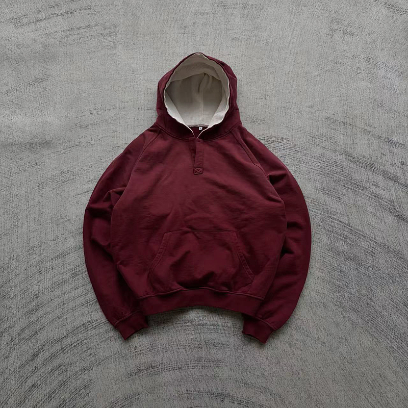 E*periment 5 henley hoodie red