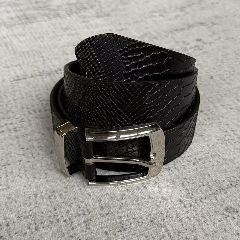 V*ROCK SNAKE SKIN LEATHER BELT