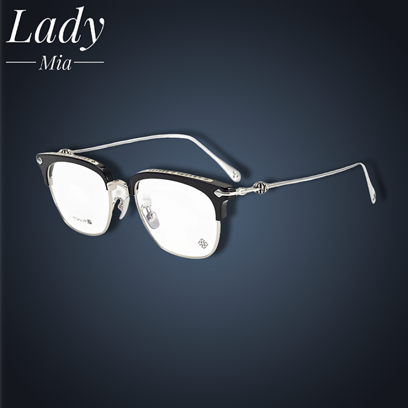 💰($58≈410CNY)Kroos Heart Cross Flower Glasses Silver Item ID:G00009