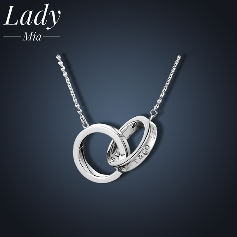 💰($42≈300CNY)Tiffany Double Ring Necklace Item ID:S00170
