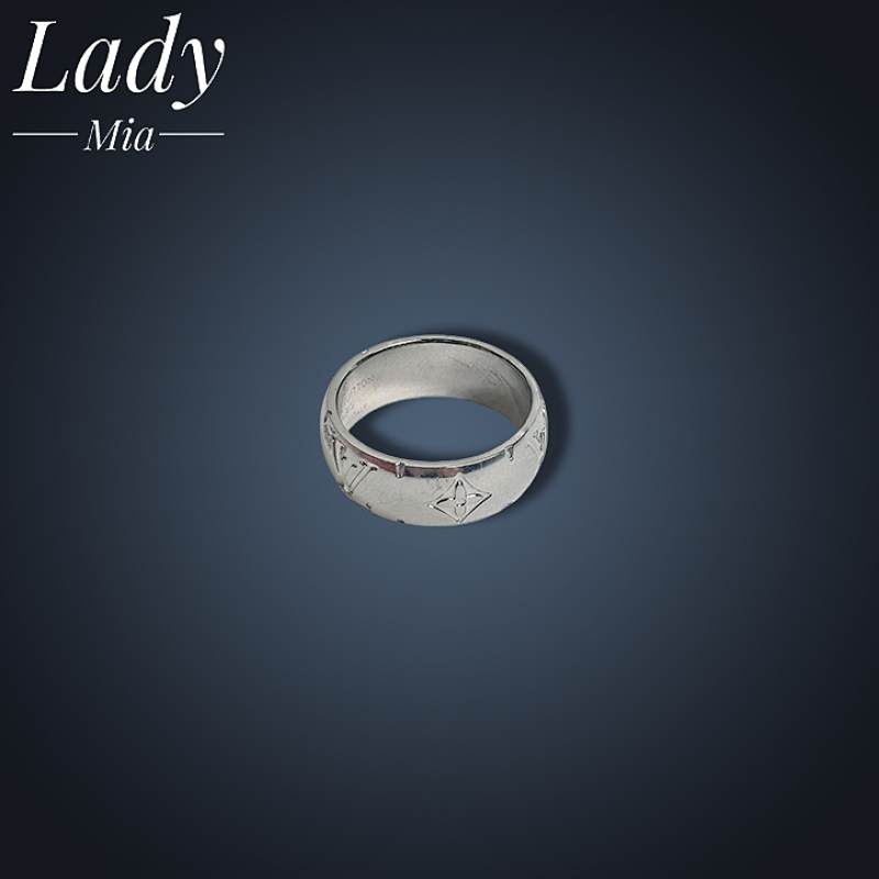 💰($21≈160CNY)L Monogram pattern carved ring Item ID:S00262