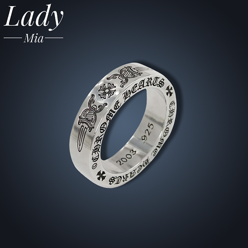 💰($38≈270CNY)C*hrome Hearts Double Swords Ring Item ID:S00102