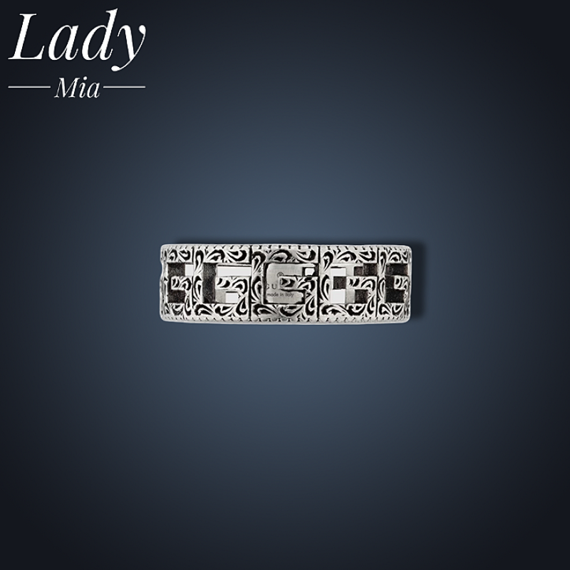 💰($38≈270CNY)G*ucci Square G-Pattern Silver Ring Item ID:S00005