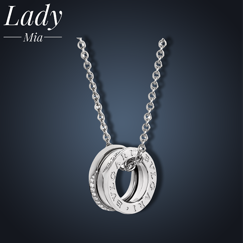 💰(($46≈330CNY)B*VLGARI B. ZERO1 spring with diamond studded white gold color Item ID:S00136