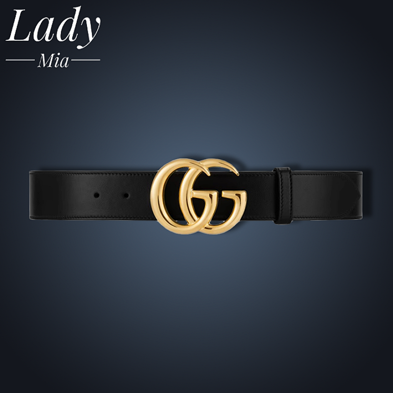 💰($39≈280CNY)Gucci Shiny Double G Buckle Smooth Buckle Leather Belt Item ID:P00001