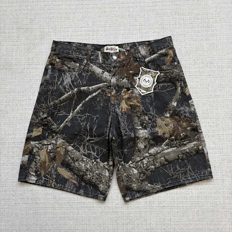 130￥ Stussy Denim Shorts Unisex Camouflage