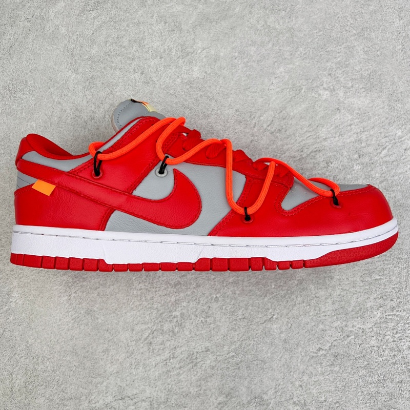 Off-White x Nike Dunk Low Red Grey