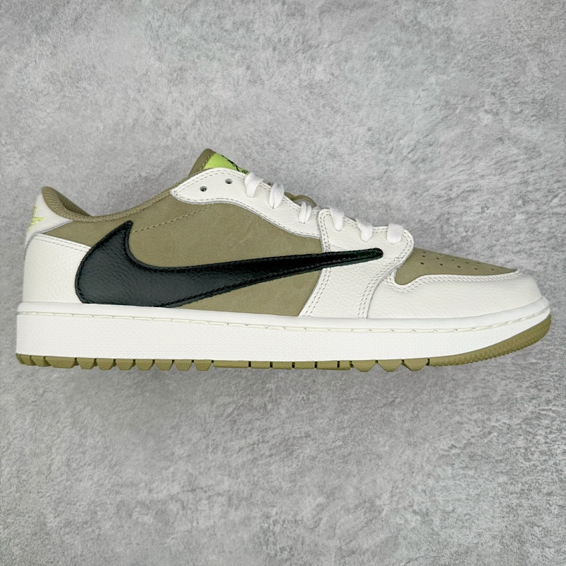Travis Scott x Air Jordan AJ1 Low Golf "Olive"