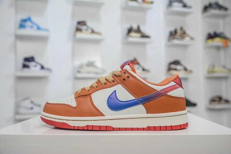 NIKE Dunk Low White Orange Blue