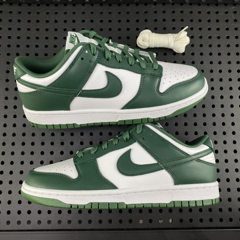 NIKE Dunk Low White Army Green