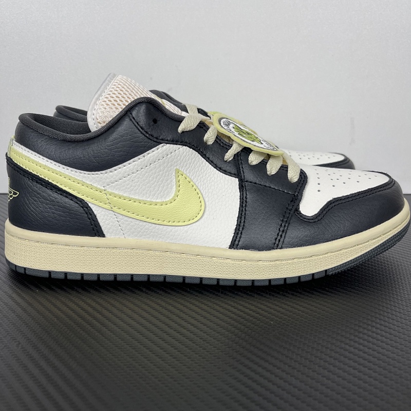 Air Jordan 1 Low Black White Green