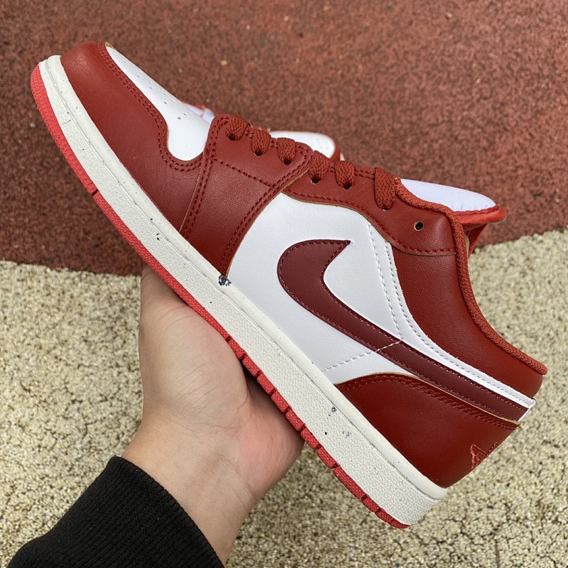JORDAN AJ1 Low White Red