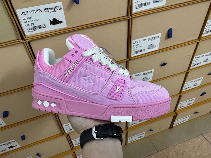 Louis Vuitton 1V Trainer Pink Denim
