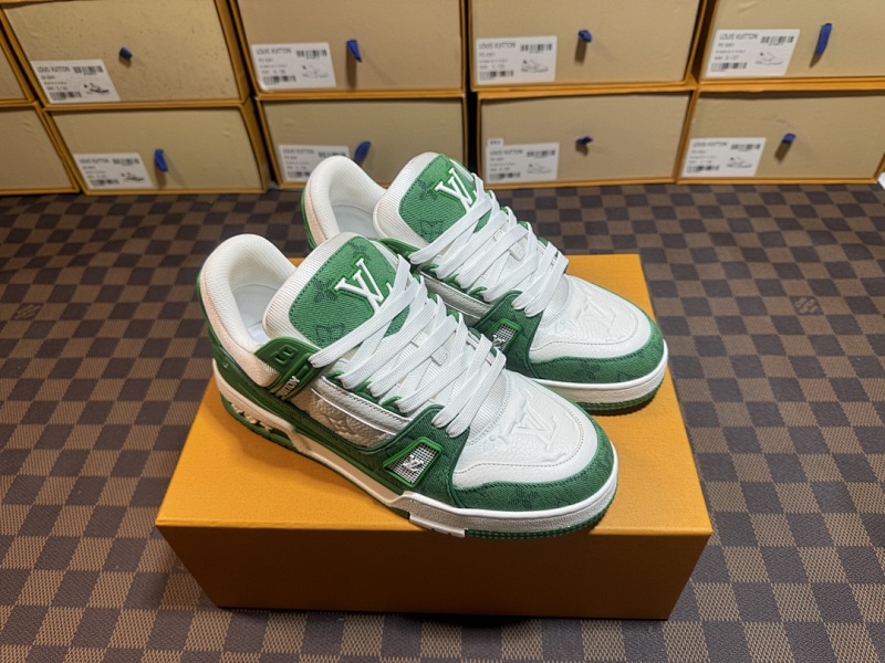 Louis Vuitton 1V Trainer Green Denim