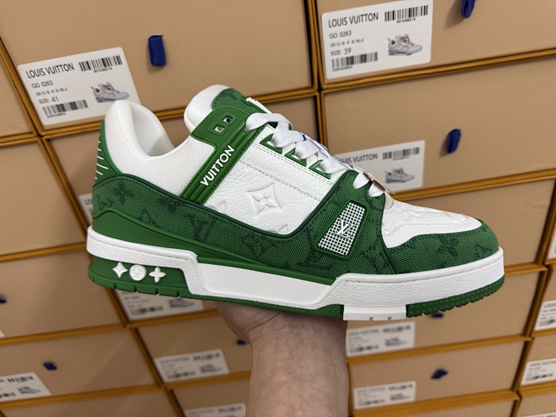 LOUIS VUITTON 1V Trainer Green Denim