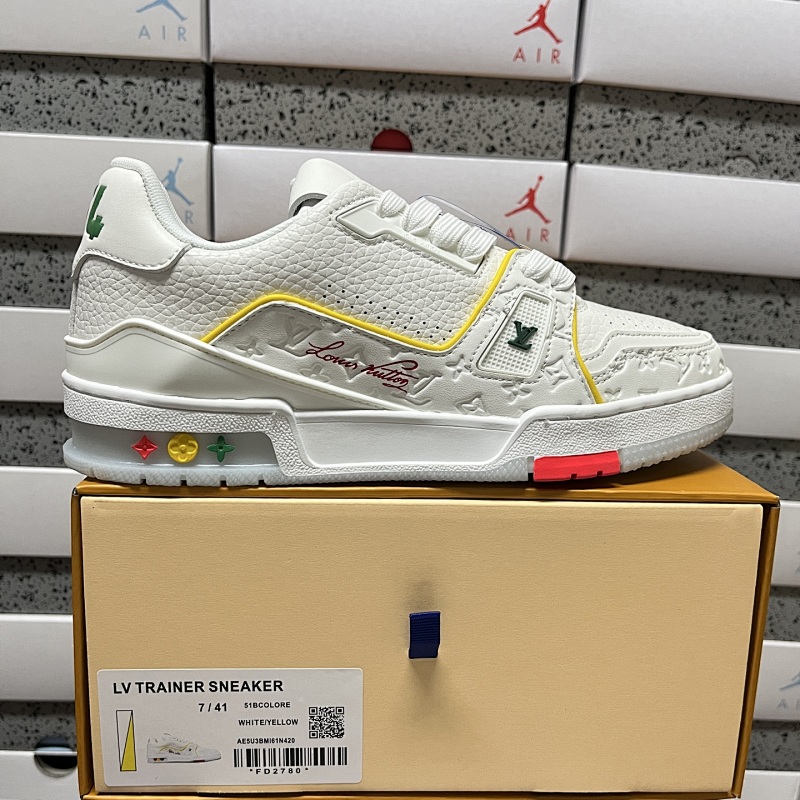 LOUIS VUITTON LV Trainer Sneaker White/Yellow