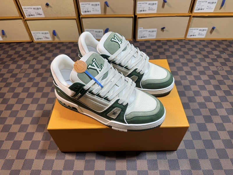 Louis Vuitton 1V Trainer Mocha Green