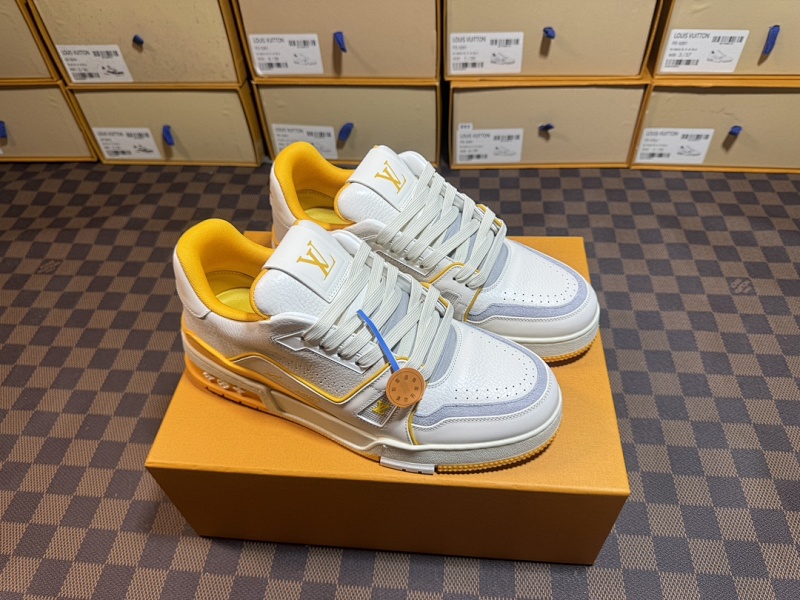 Louis Vuitton 1V Trainer White Yellow